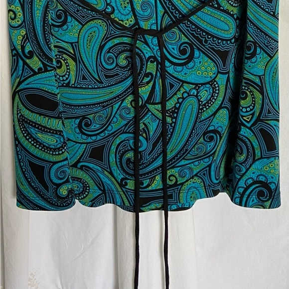Vintage/Retro APT.9 Sz-LP Paisley Top-Deep Riveted Neckline, Waist Ties, In VGUC - Picture 10 of 16